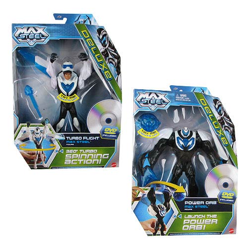 Max Steel Deluxe Action Figure with DVD Case